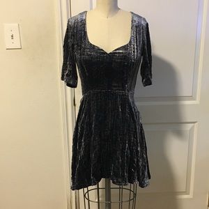 For Love and Lemons Blue Velvet Skater S